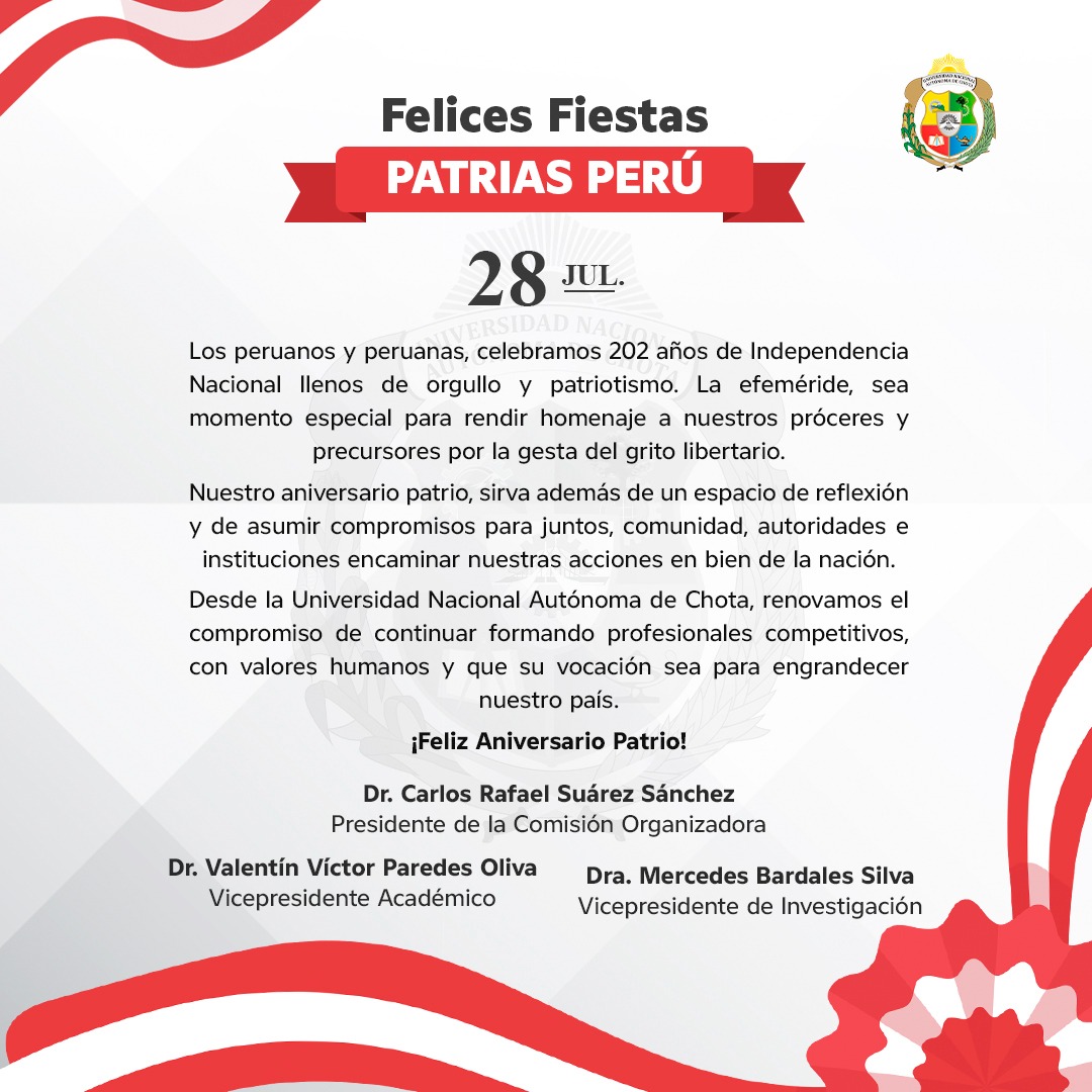 FELICES FIESTAS PATRIAS