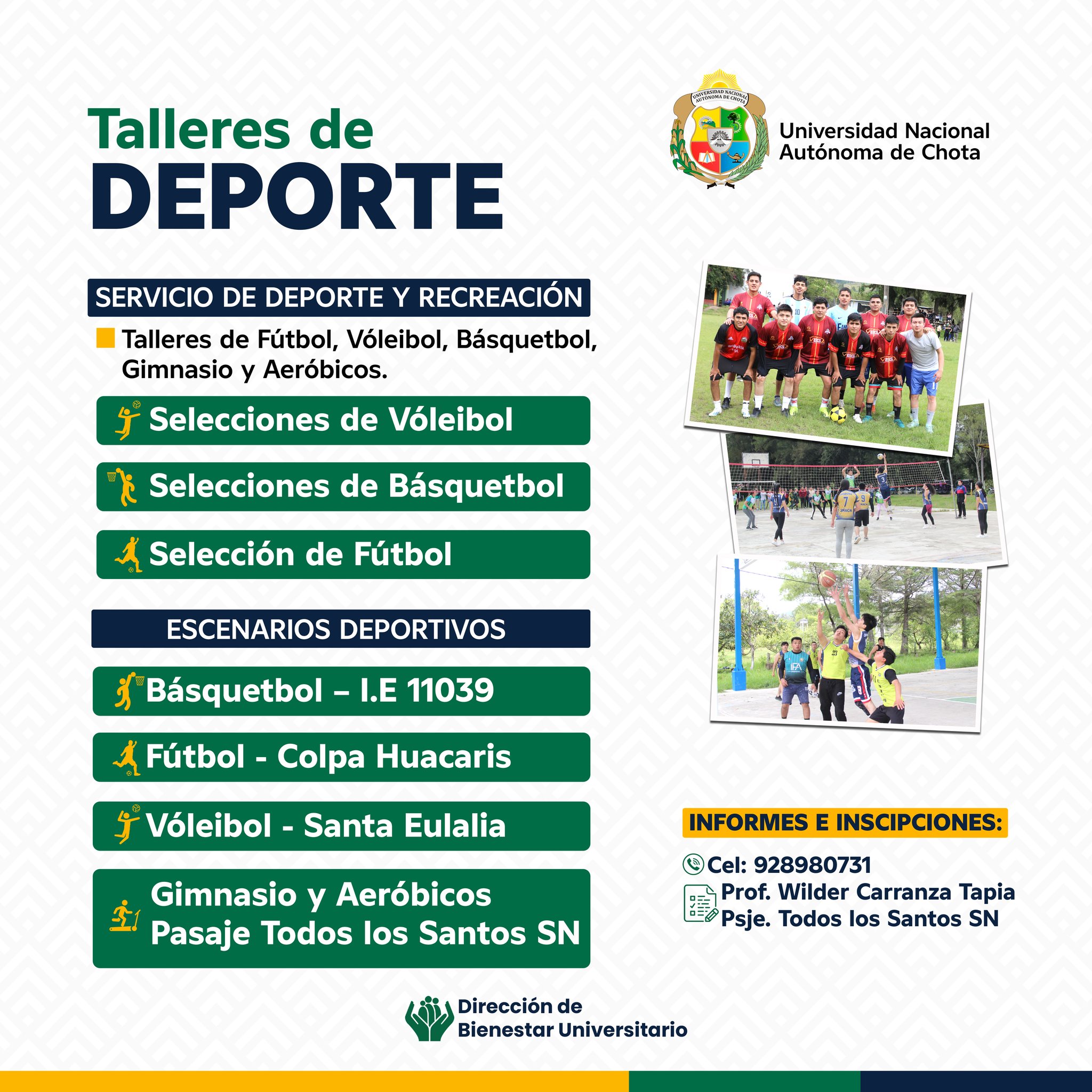 SERVICIO DE DEPORTE Y RECREACIÓN DIRIGIDO A ESTUDIANTES UNACH